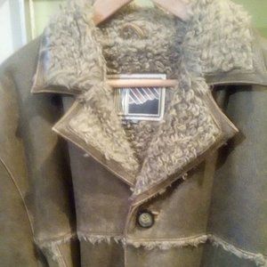 Sherpa  Leather Mens Coat